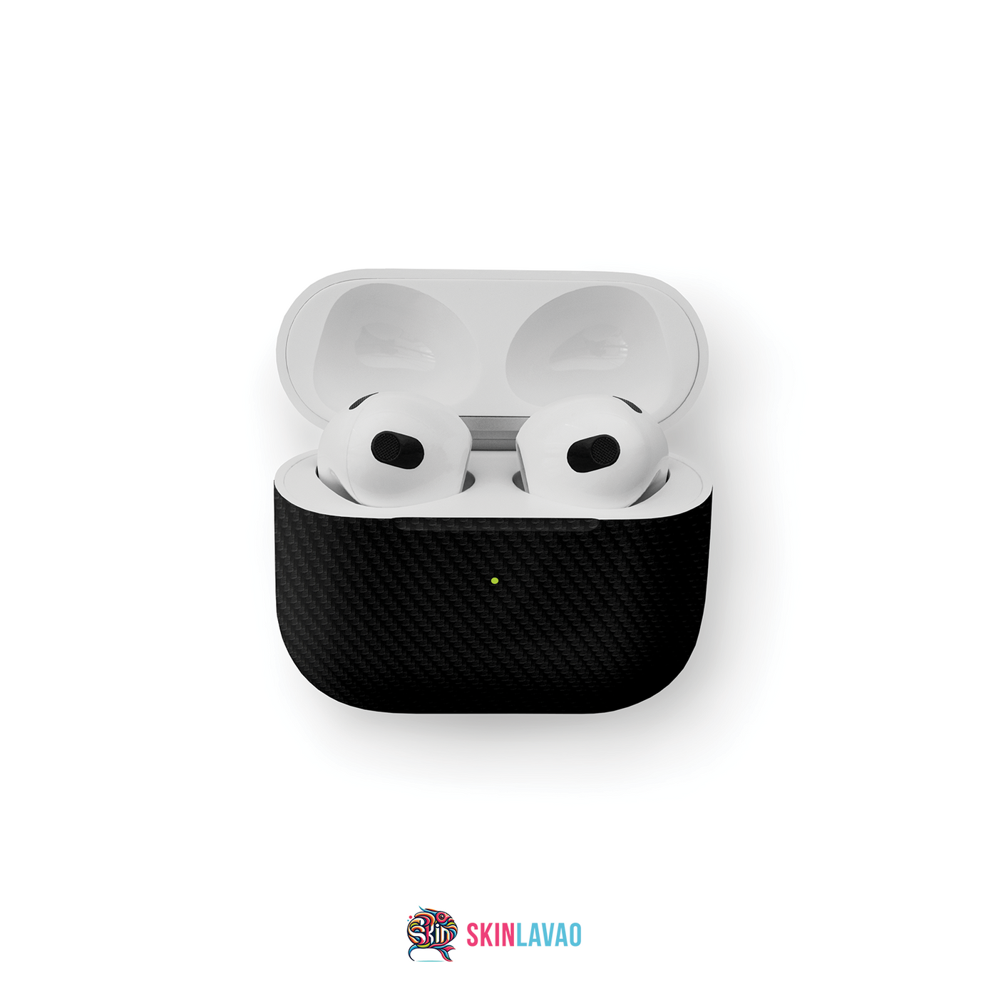 Black Carbon Fiber AirPods Skins