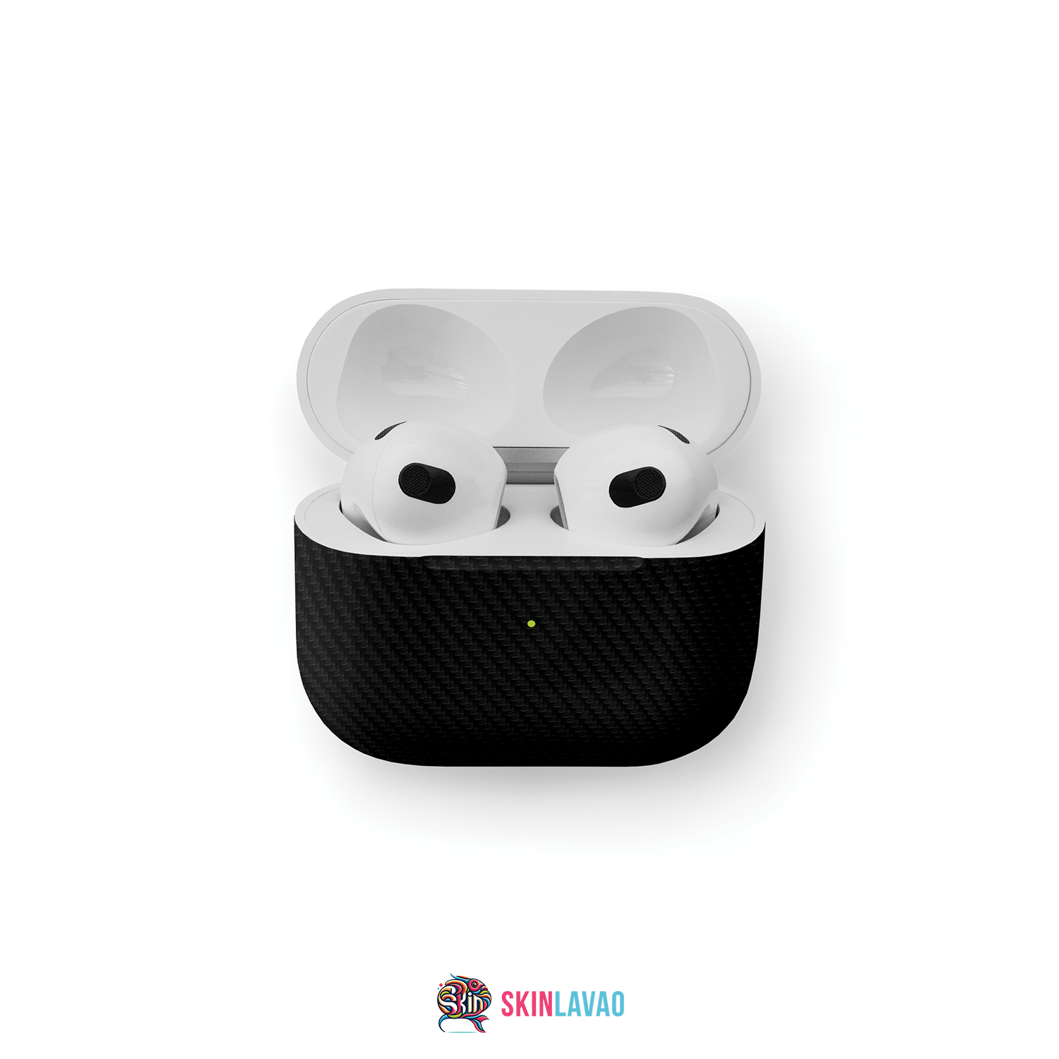 Black Carbon Fiber AirPods Skins