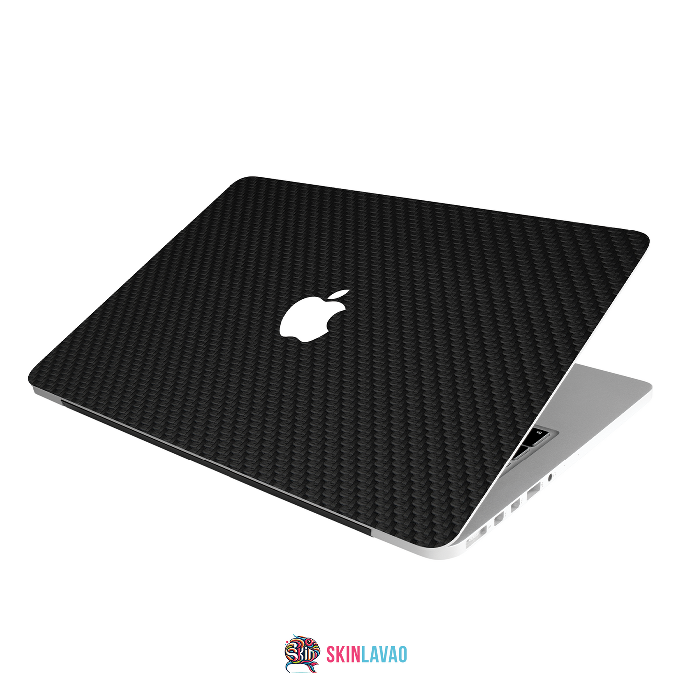 Black Carbon Fiber Laptop Skins
