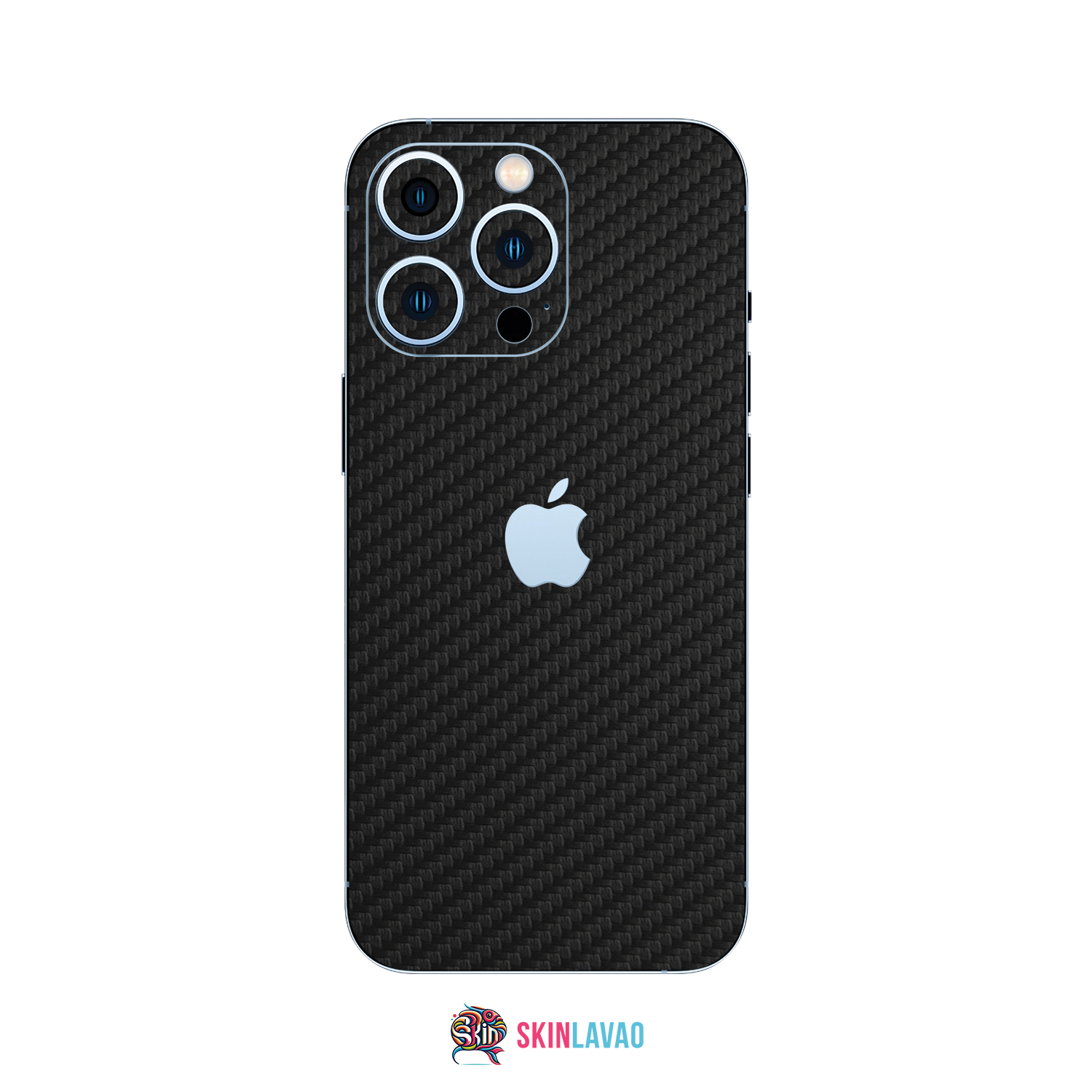 Black Carbon Fiber Mobile Skins