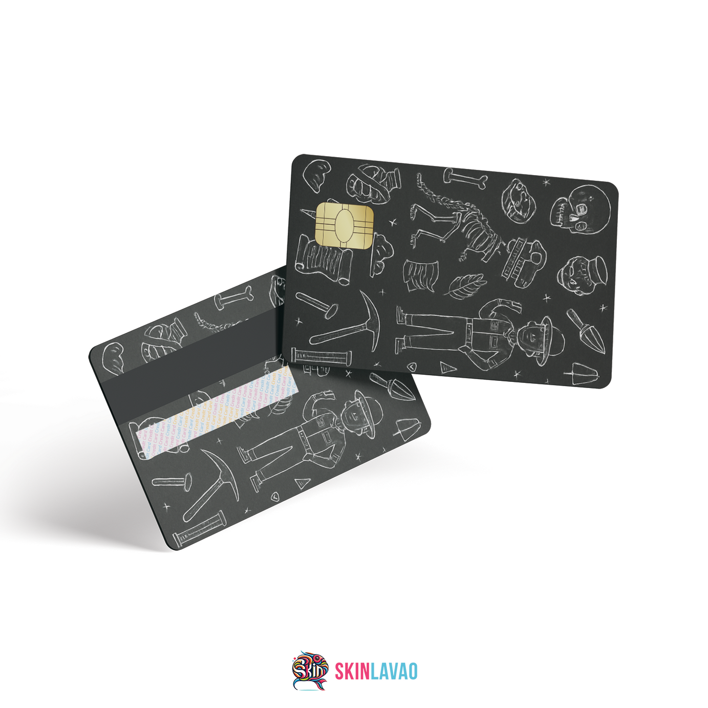 Chalk Doodling ATM Card Skins