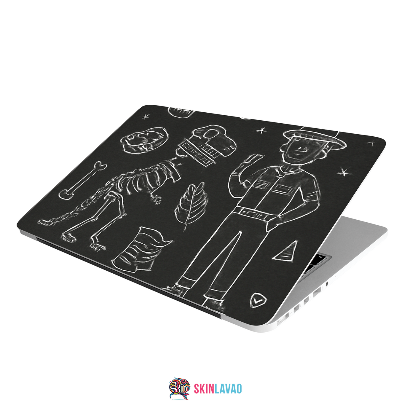 Chalk Doodling Laptop Skins